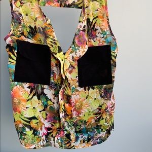 Material Girl Black / Floral Blouse